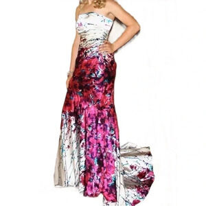 LA FEMME Women’s Gorgeous Floral Gown